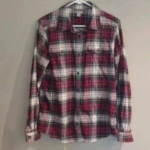 Carhartt plaid button down flannel women's large